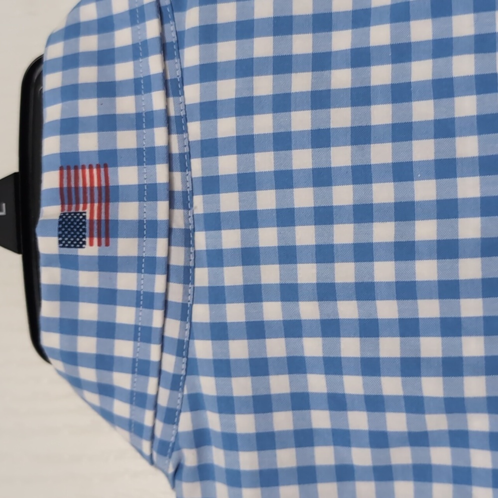 Vineyard Vines USA Flag Blue Check Tucker Shirt. Size Small - Picture 11 of 14
